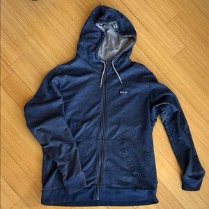 Patagonia Men's Dark Blue Zip-Up Hoodie